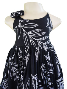 Faye Black Leaf Print Dress