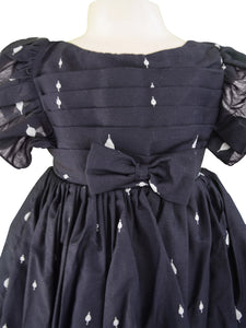 Dress for kids_Faye Black & Cream Embroidered Dress