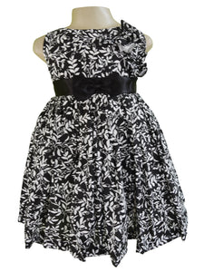 Kids wear_ Faye Black & White Floral Dress