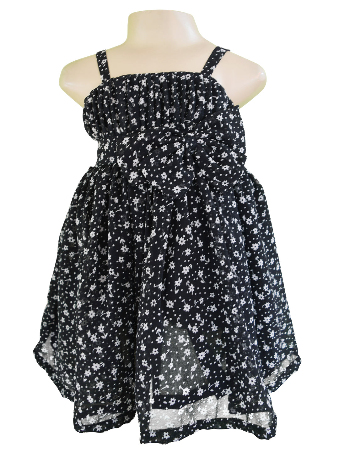 Dress for girls_Faye Black & White Floral Dress