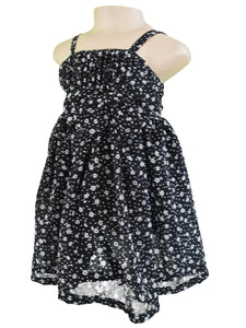 Faye Black & White Floral Dress for girls