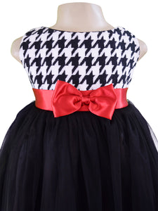 Faye Black & White Party Dress for girls