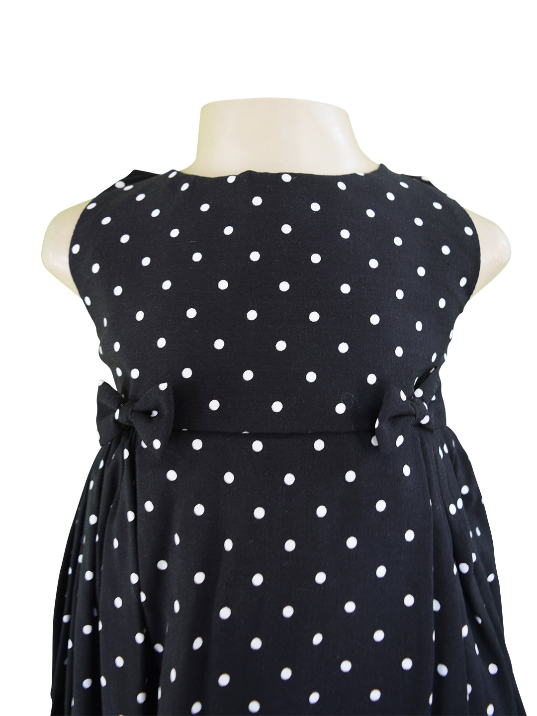 Faye Black & White Polka Dress for kids