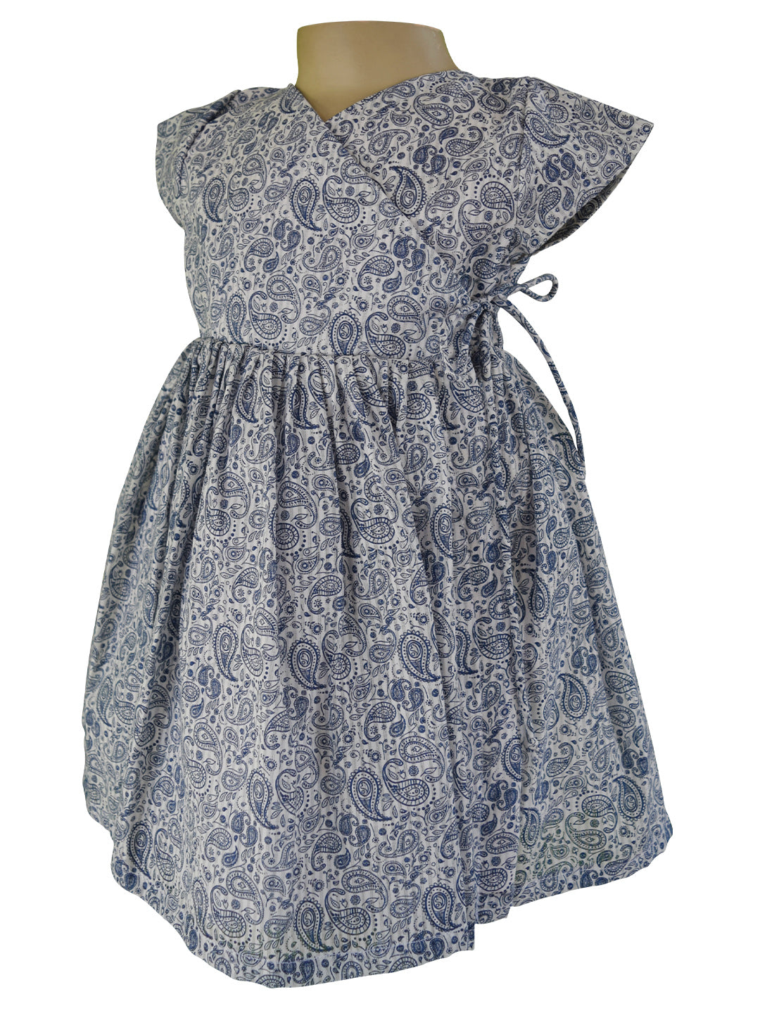 Faye Blue Print Wrap Dress