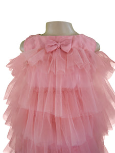 Faye Blush Tiered Dress for Kids