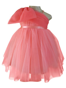 Kids Dress_Faye Coral Bow Dress