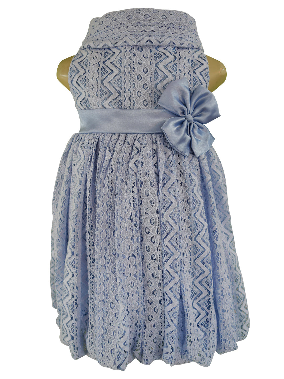 Baby Girl Dress_Faye Dusty Blue Lace Dress