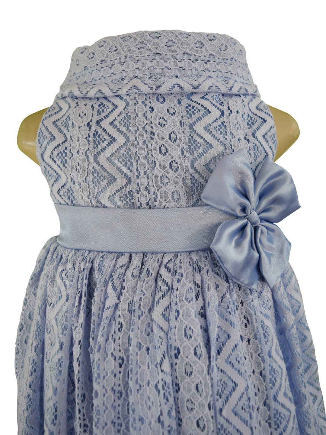 Faye Dusty Blue Lace Dress for baby girls