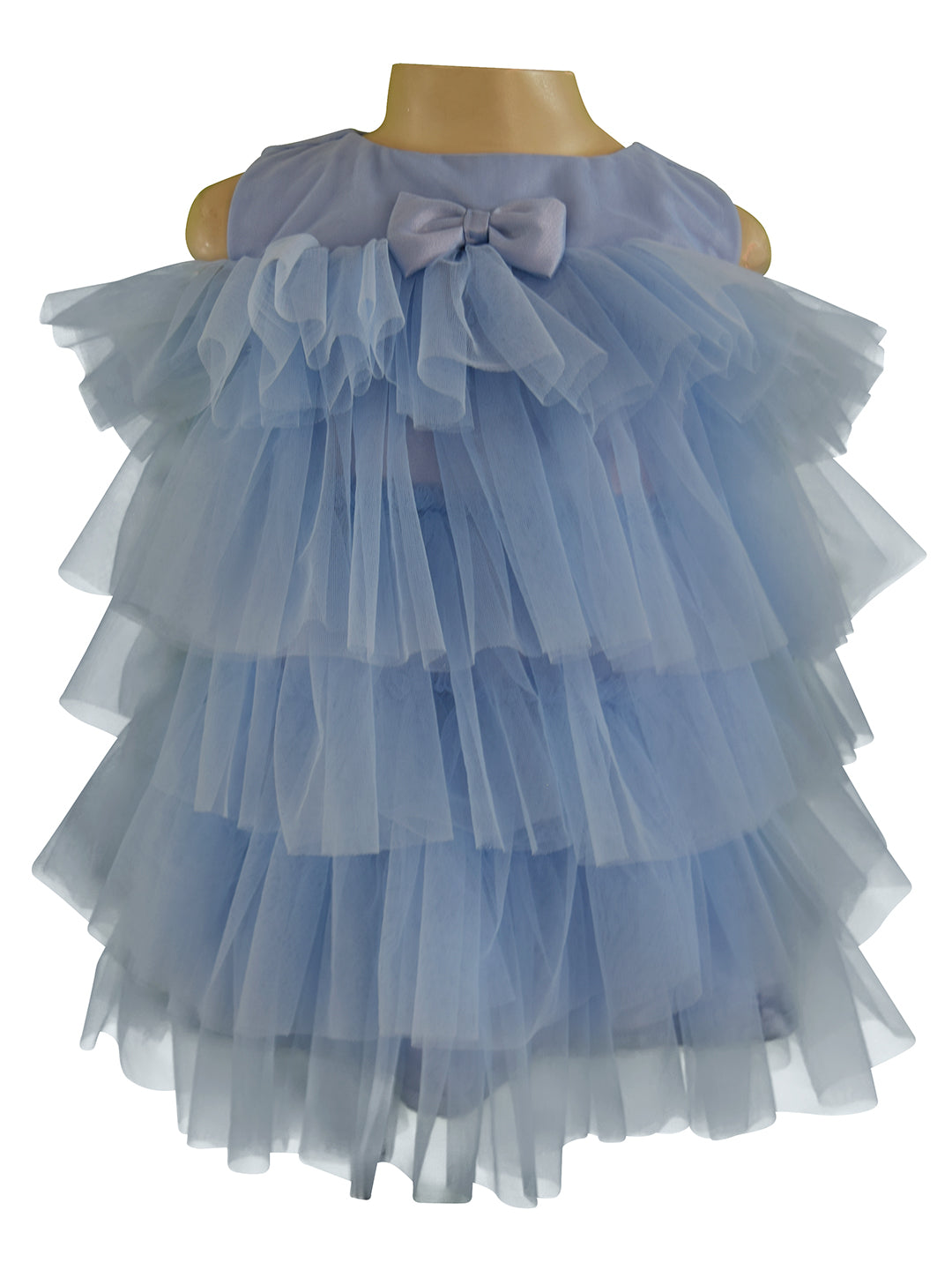 Dress for Kids_Faye Dusty Blue Tiered Dress