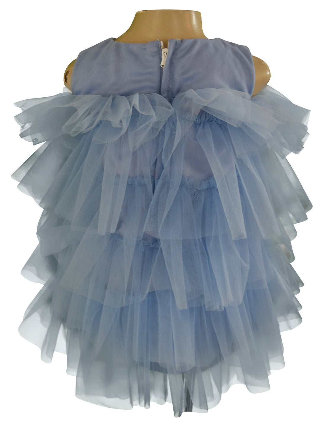 Dusty Blue Tiered Dress