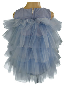 Dusty Blue Tiered Dress