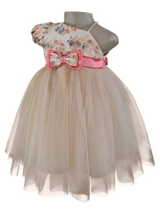 Faye Floral Champagne Dress for girls