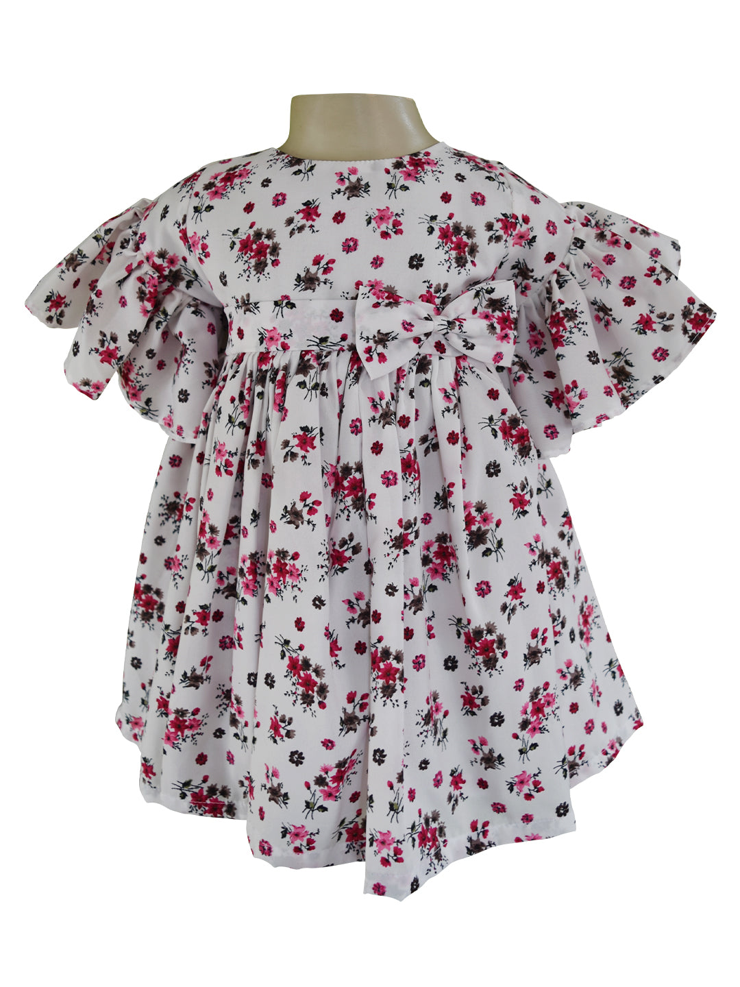 Kids Dress_Faye Floral Flounce Sleeve Dress