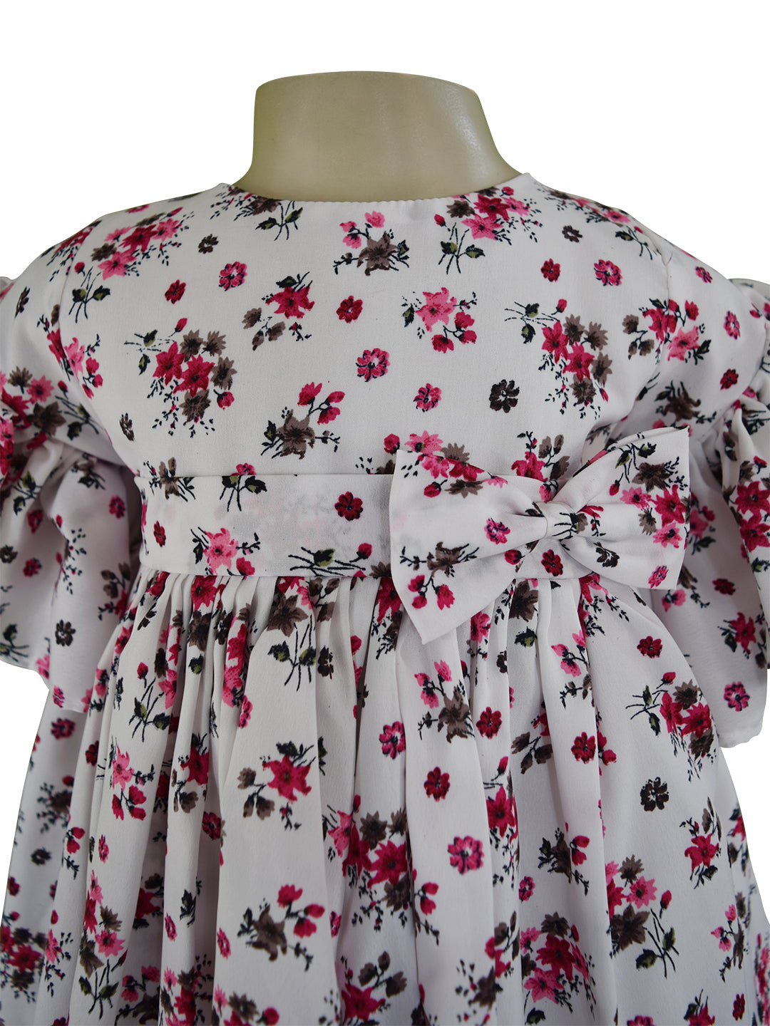 Faye Floral Flounce Sleeve Dress