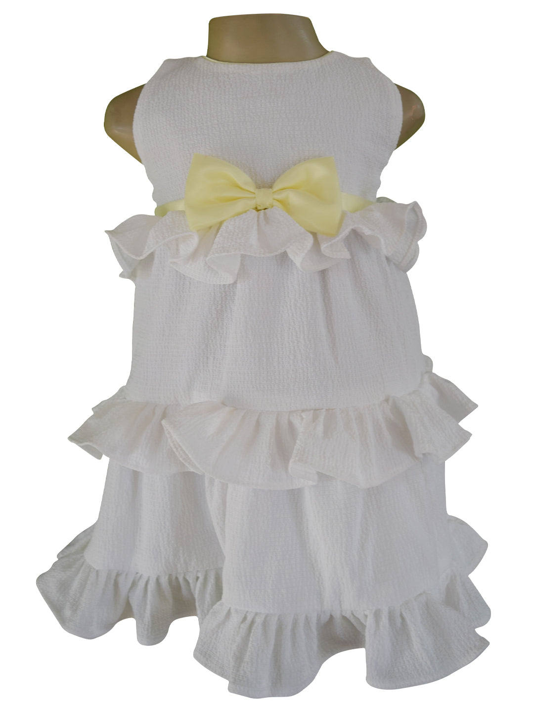 Girls Dress_Faye Ivory Tiered Dress