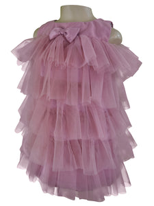 Faye Light Mauve Tiered Dress