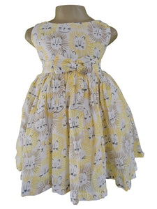 Kids Dress_Faye Lion Print Cotton Dress