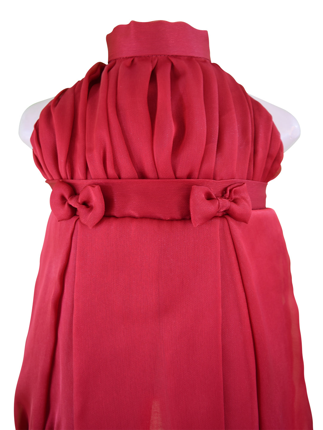 Faye Maroon Pleated Dress