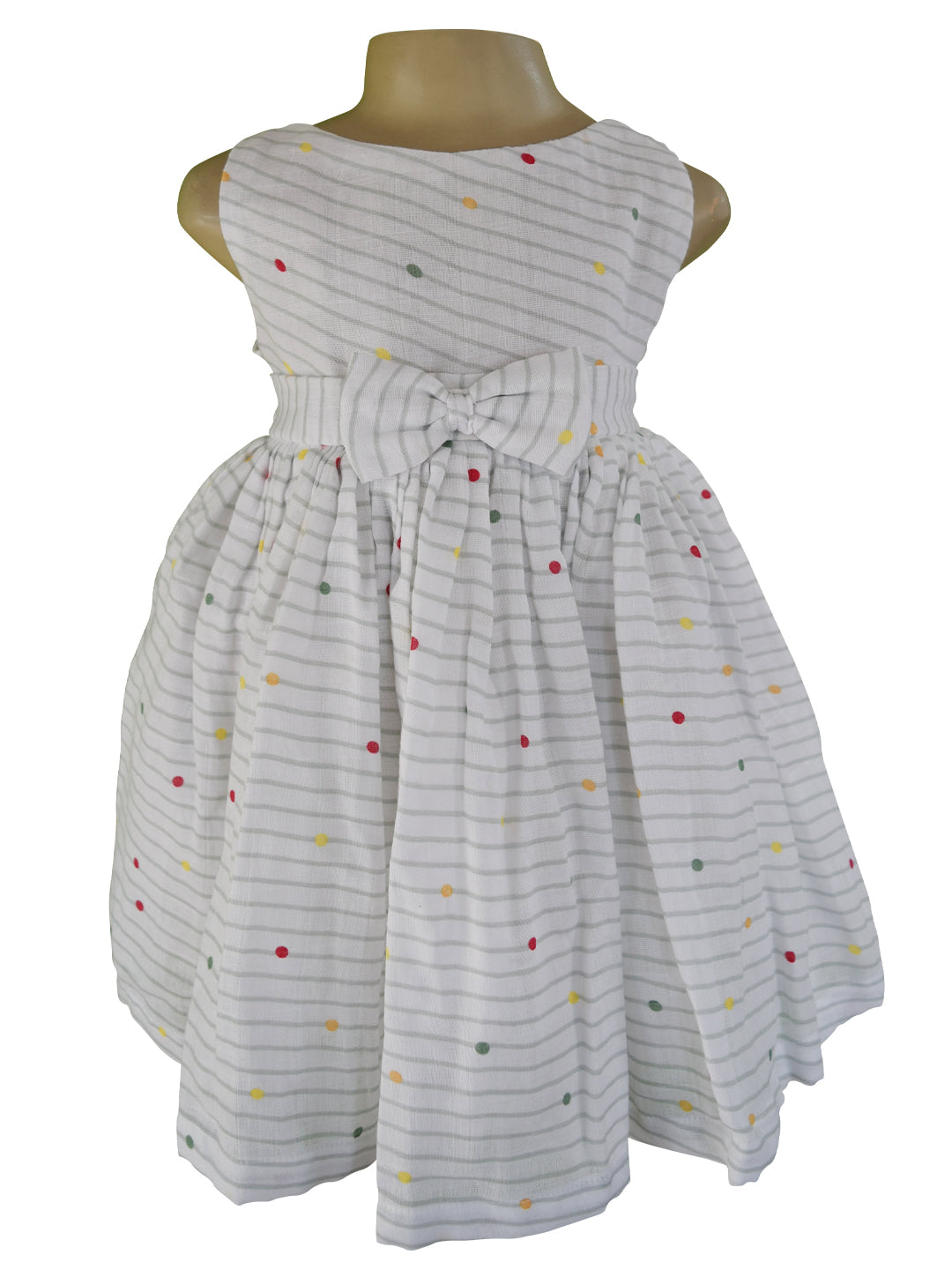 Dress for kids_Faye Multi Polka Cotton Dress