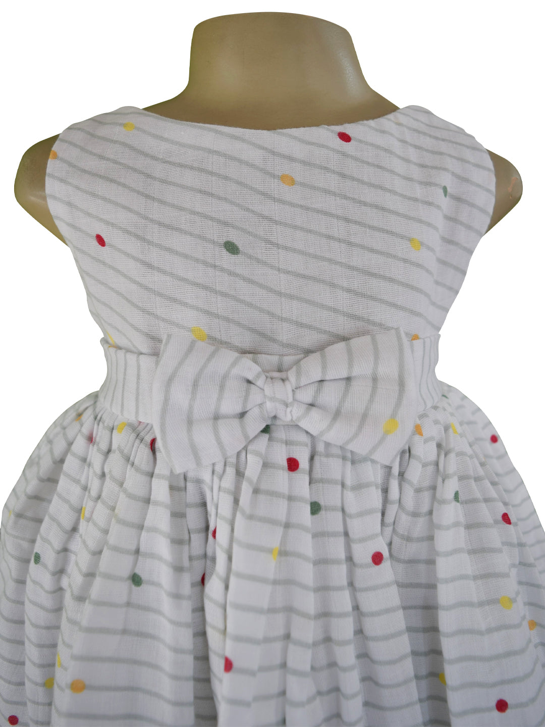 Faye Multi Polka Cotton Dress for kids