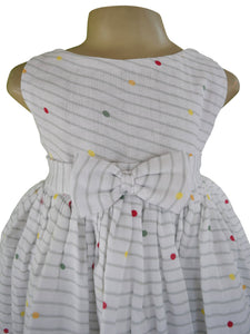 Faye Multi Polka Cotton Dress for kids