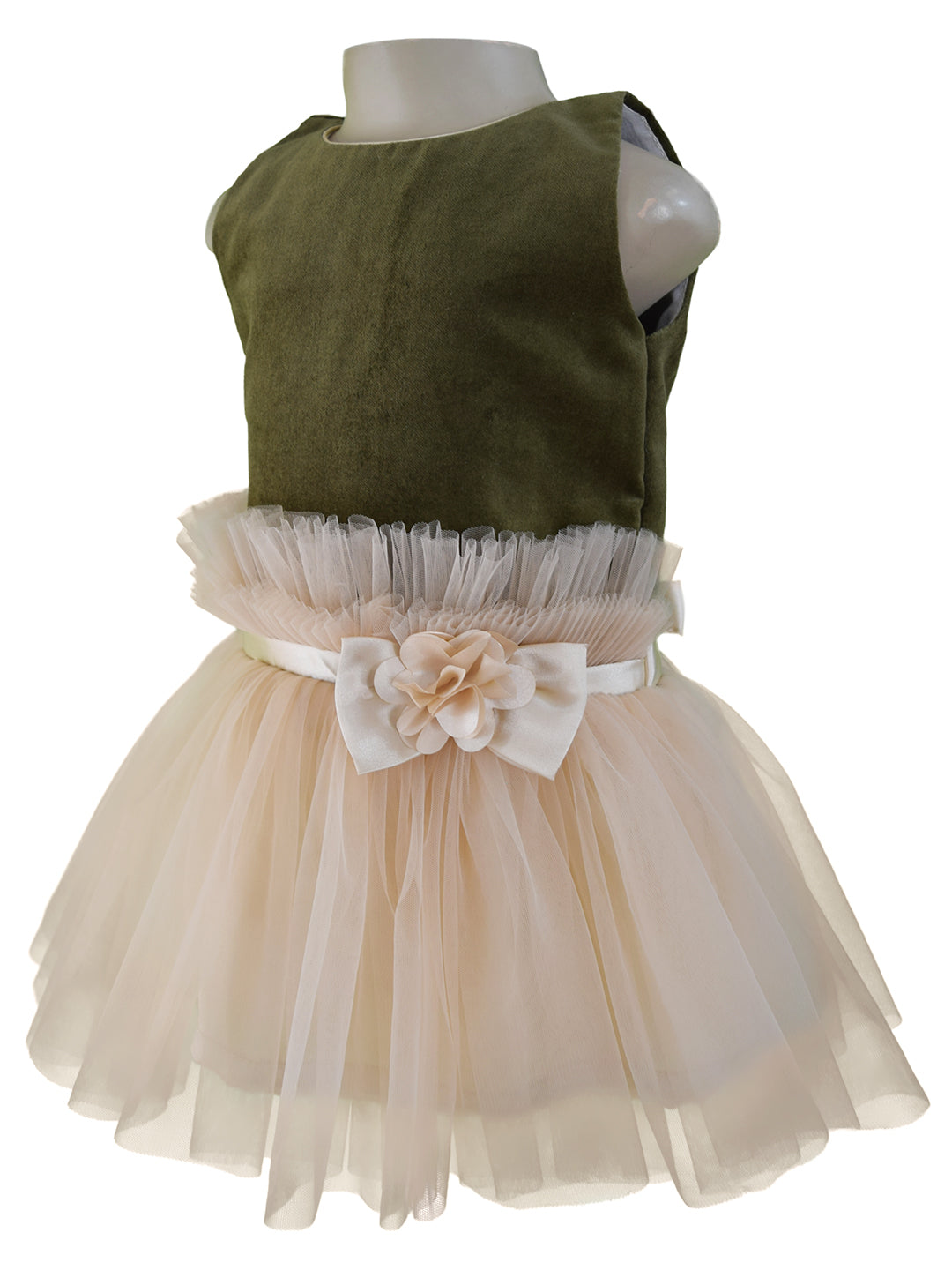 Faye Olive & Champagne Tutu Dress