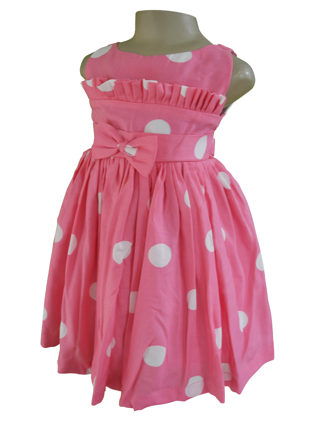 Faye Polka Pink Ruffle Dress