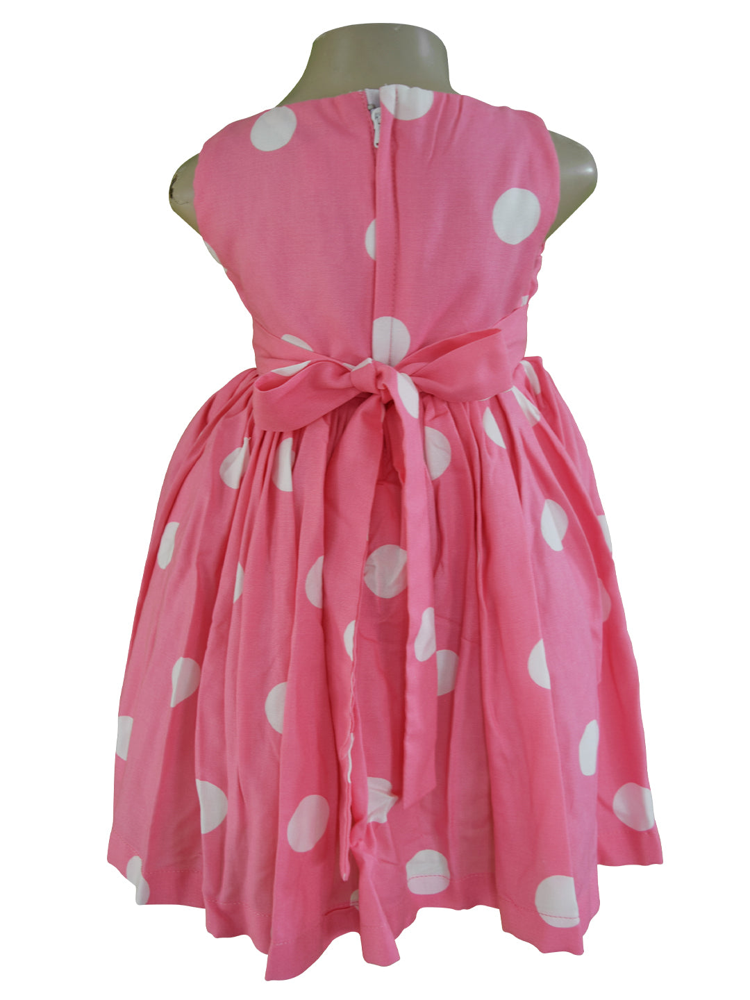 Faye Polka Pink Ruffle Dress