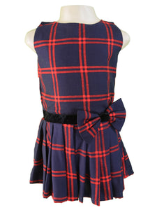 Kids Dress_Faye Red Checks Dropwaist Dress