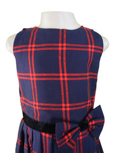 Red Checks Dropwaist Dress