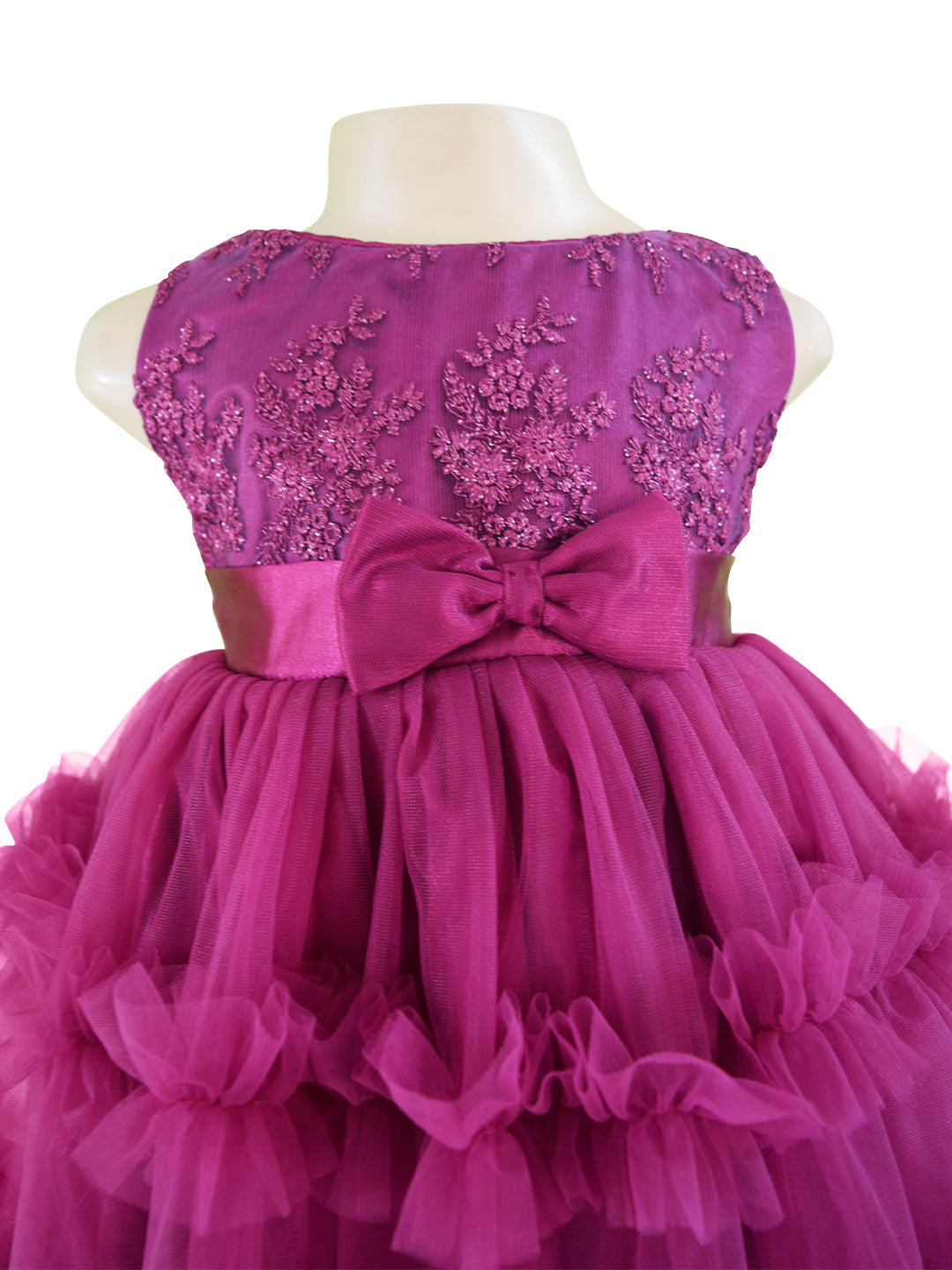 Baby Dress_Faye Wine Embroidered Tiered Dress