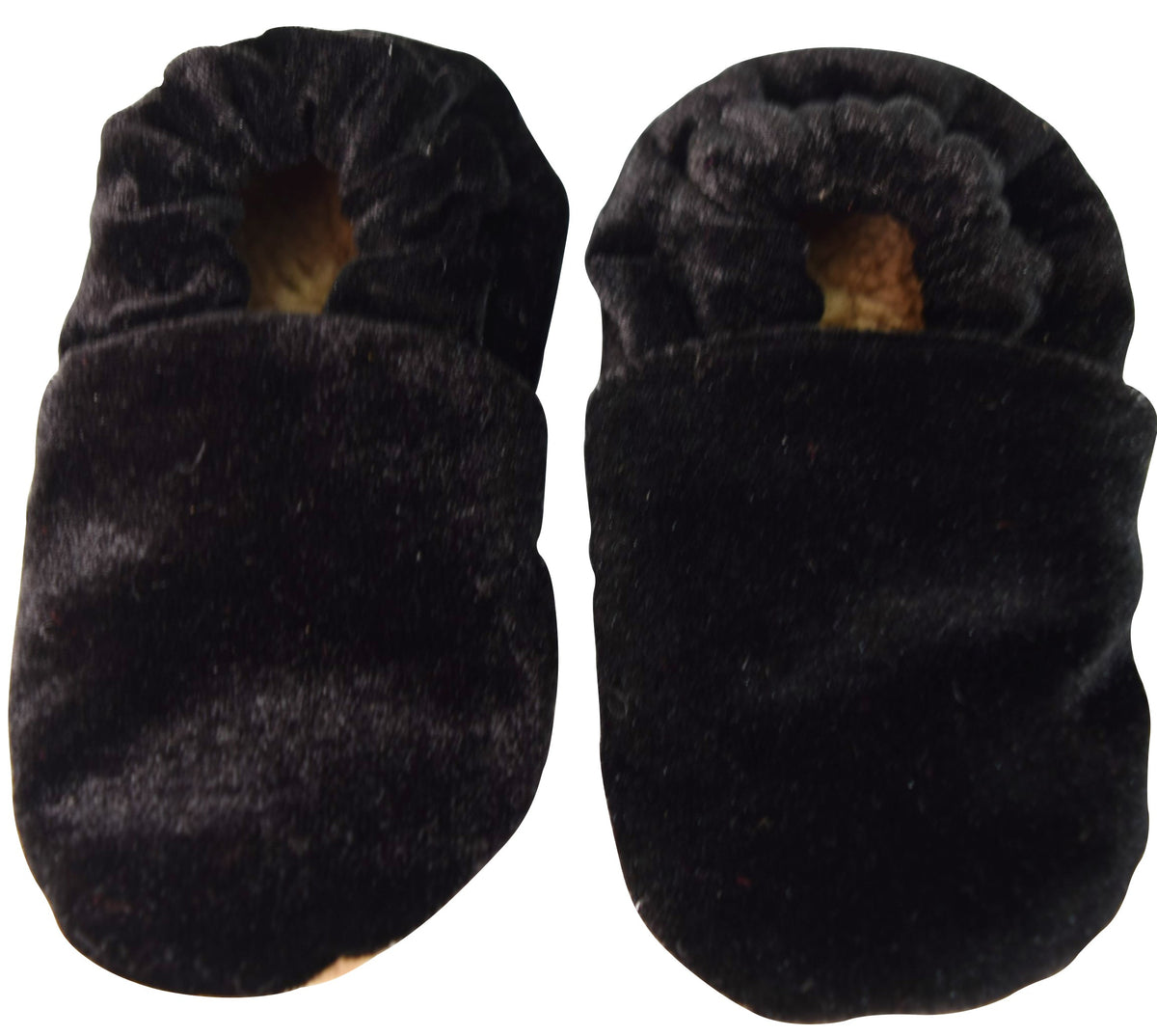 Kids booties_Black Velvet w/o flower Booties