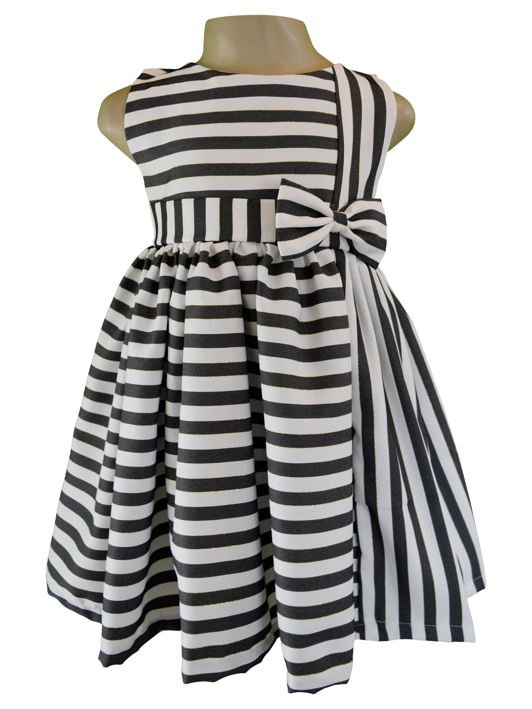 Buy Hipcastle Its Black and White Vertical Striped Stretchable Long Dress  Small at Amazonin