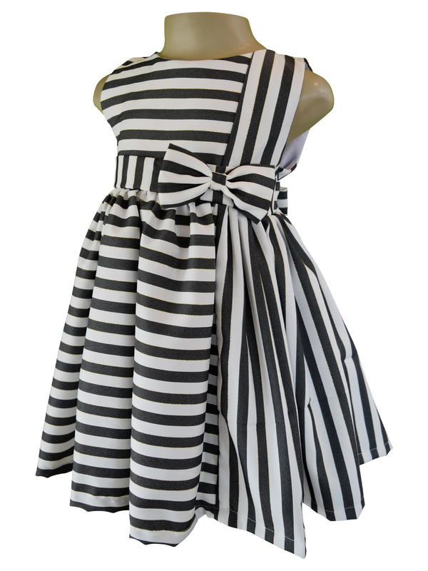Girls Dresses  Faye Black  White Striped Dress  faye