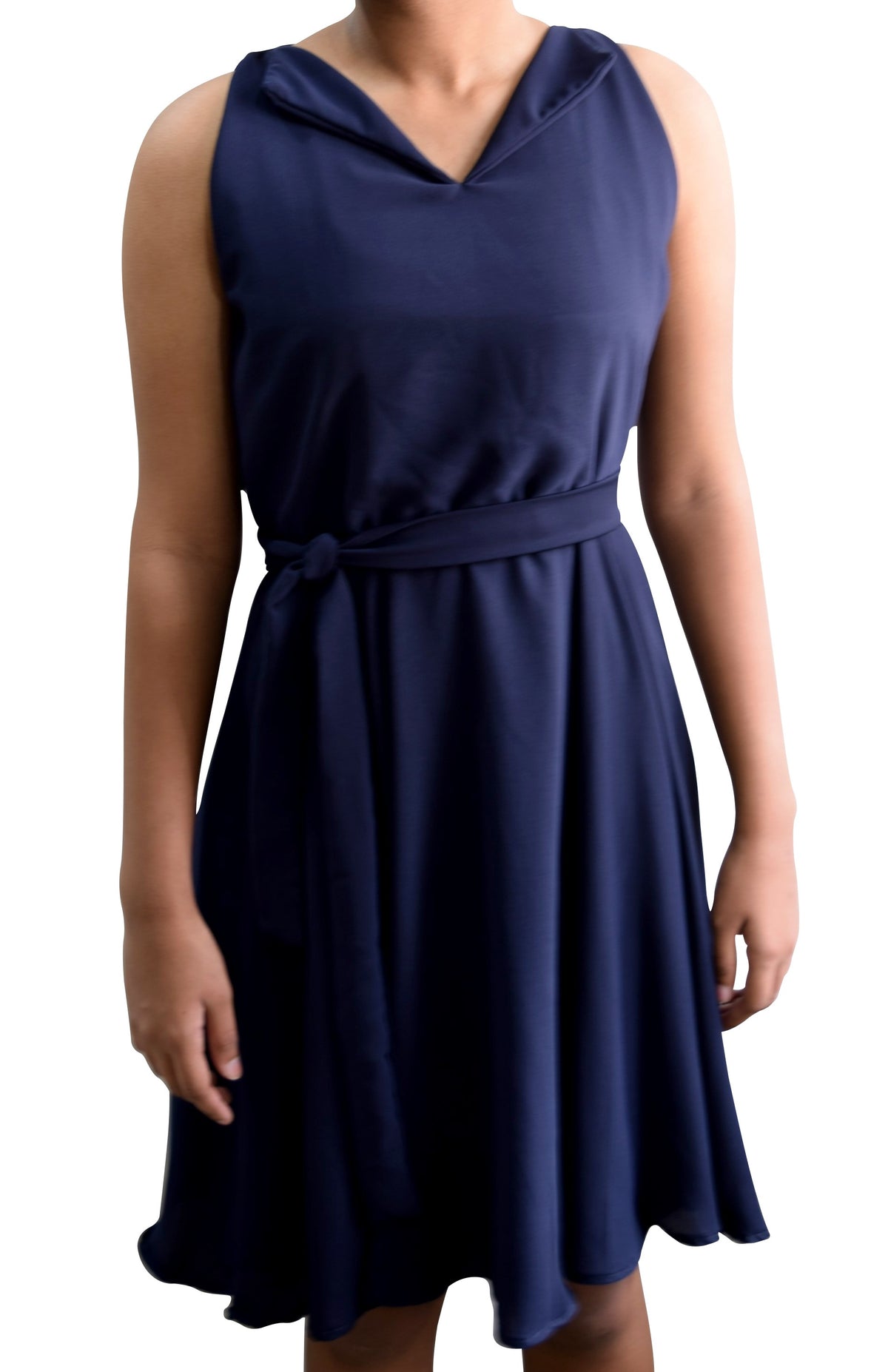 Faye Navy Georgette Dress for Teens