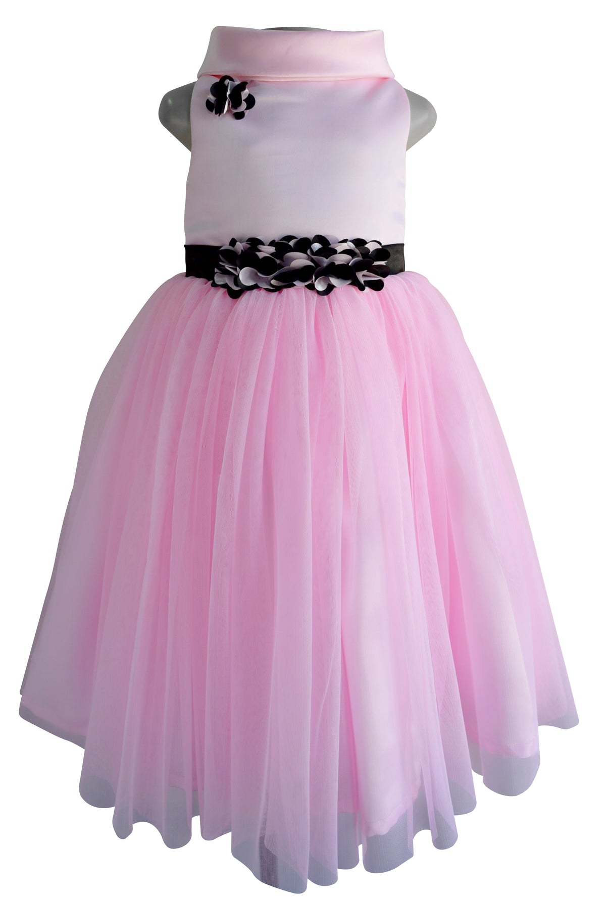 Faye Pink Cowl Neck Gown for Girls